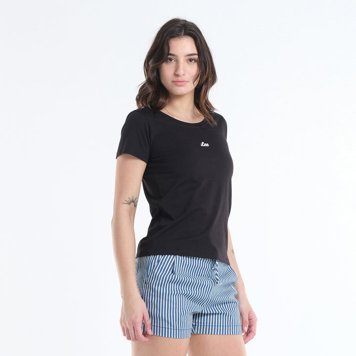 LEE LADIES ROUND NECK SCRIPT LOGO TEE