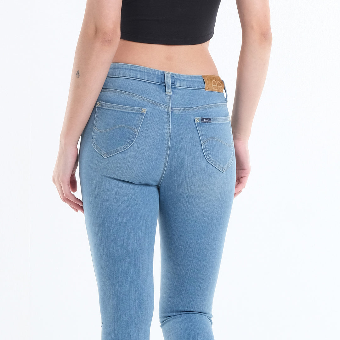 LEE LADIES 101+ HEATHER DENIM PANTS IN WASHED IN LIGHT