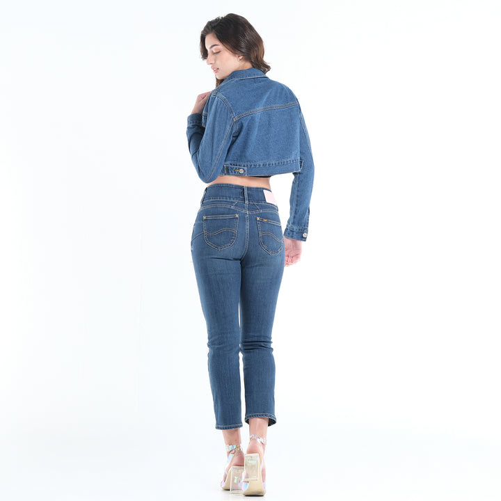 LEE WOMENS SHAPE MAGIC CAROL DENIM JEAN IN SUNKEN WATERFALL