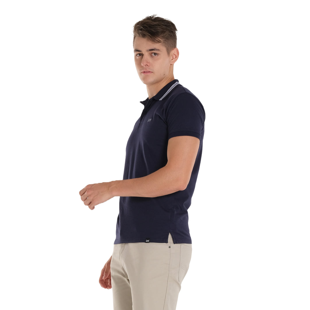 MENS KNIT COLLAR EURO FIT COTTON BLEND SPORTSHIRT