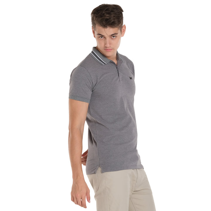 MENS KNIT COLLAR EURO FIT COTTON BLEND SPORTSHIRT