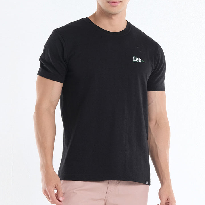 LEE MENS ROUND NECK DIRECT EMBROIDERED LOGO TEE