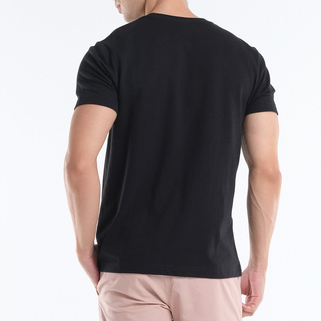 LEE MENS ROUND NECK DIRECT EMBROIDERED LOGO TEE