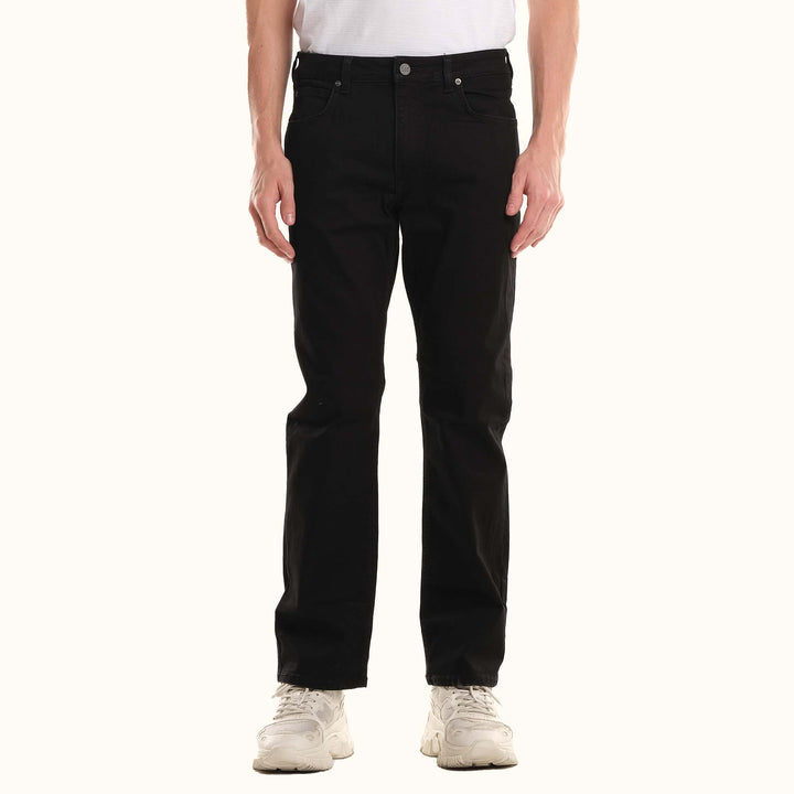 LEE MENS BROOKLYN STRAIGHT PANTS IN BLACK RINSE