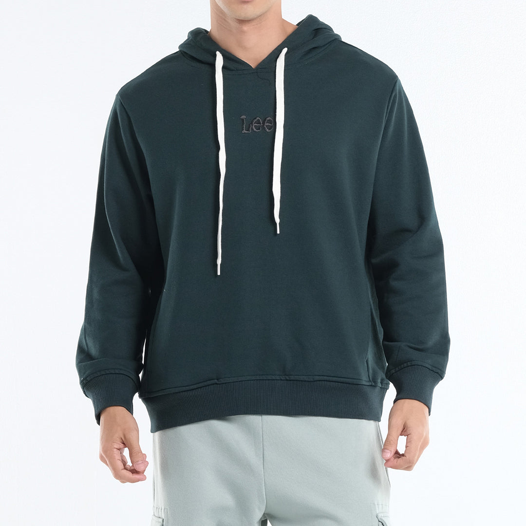 LEE MENS' HOODIE JACKET WITH SMALL EMBROIDERED LOGO