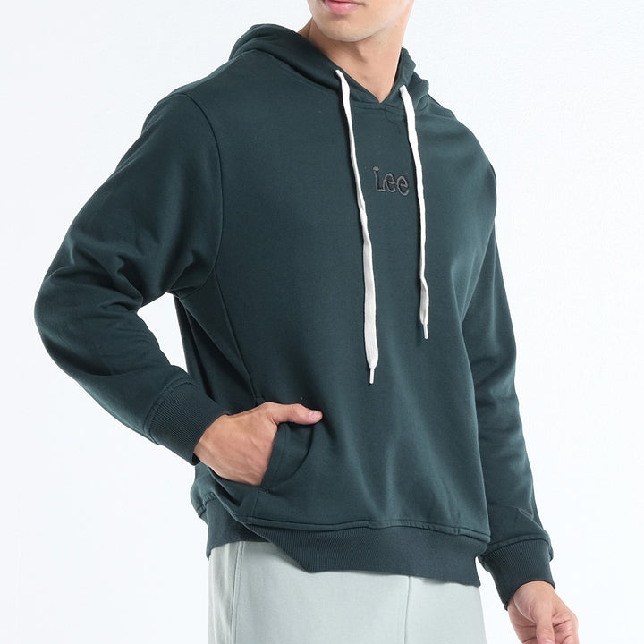 LEE MENS' HOODIE JACKET WITH SMALL EMBROIDERED LOGO