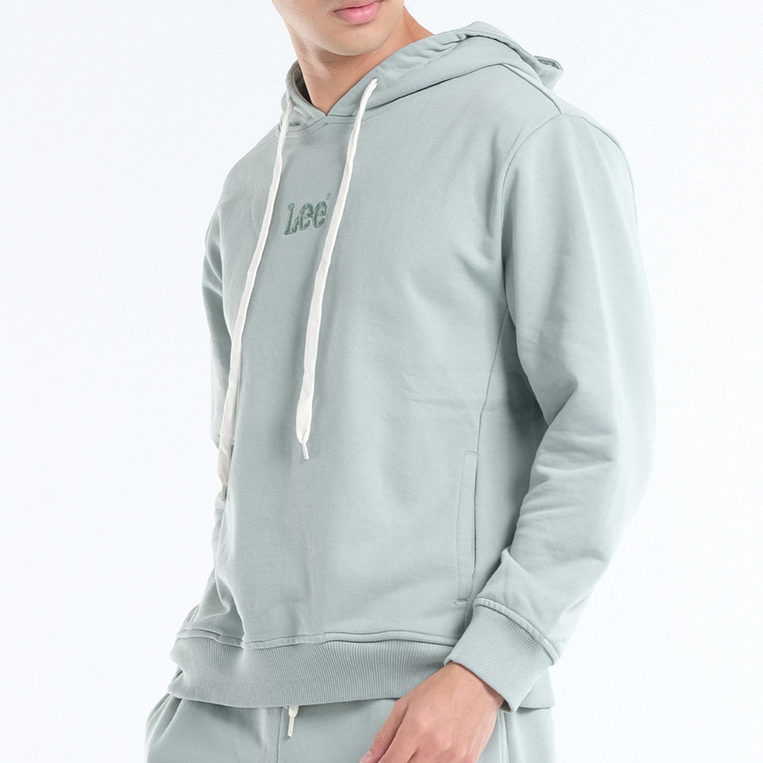 LEE MENS' HOODIE JACKET WITH SMALL EMBROIDERED LOGO