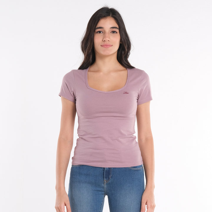 WOMEN SWEETHEART NECK FITTED TOP