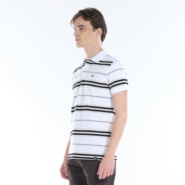 LEE MENS SPORTSHIRTS WITH STRIPE PATTERN AND SMALL LOGO PATCH