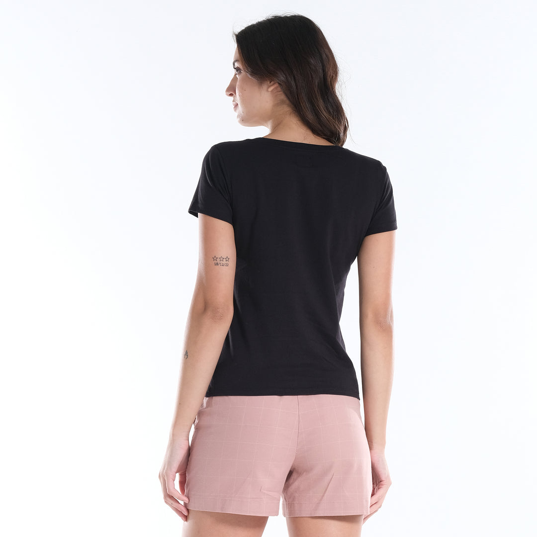 LEE LADIES BASIC ROUND NECK LOGO TEE