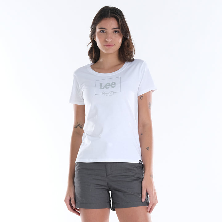 LEE LADIES BASIC ROUND NECK LOGO TEE