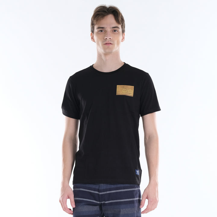 LEE MENS 101+ SMALL LOGO PATCH ROUND NECK TEE