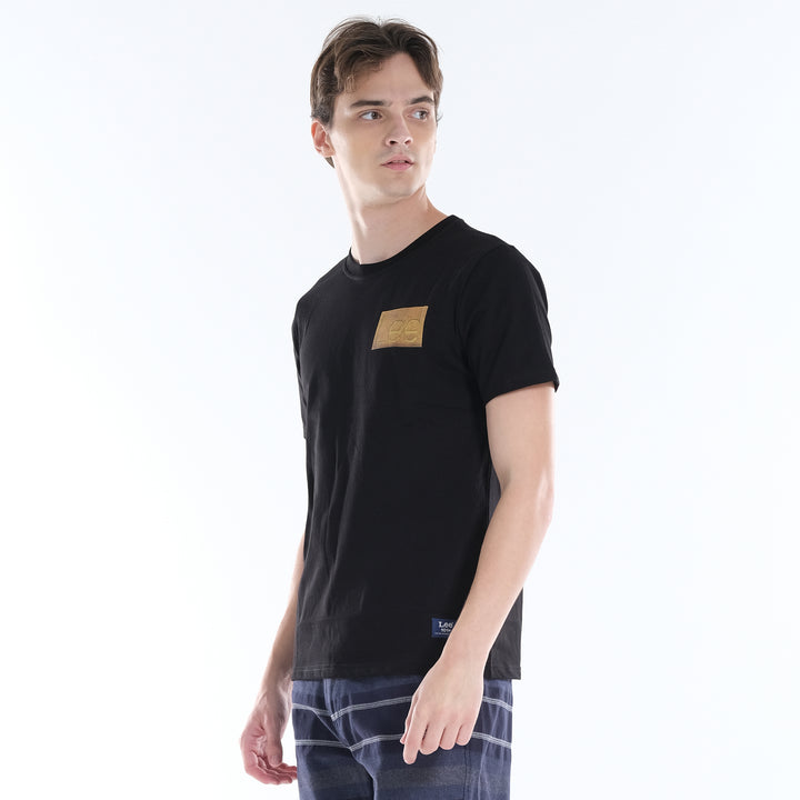 LEE MENS 101+ SMALL LOGO PATCH ROUND NECK TEE