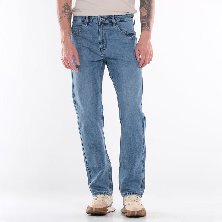 LEE MENS' 101+ ZIP FLY PANTS IN LIGHT INDIGO WORN