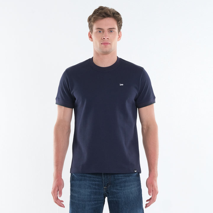 LEE MEN'S ROUNDNECK WITH SMALL PATCH LOGO