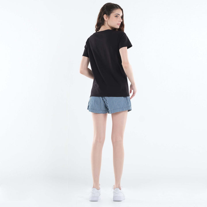 LEE LADIES BASIC ROUND NECK WITH RHINESTONE-DESIGNED TEE