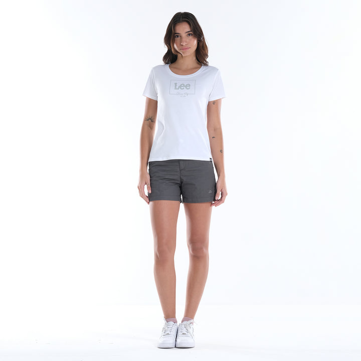 LEE LADIES BASIC ROUND NECK LOGO TEE