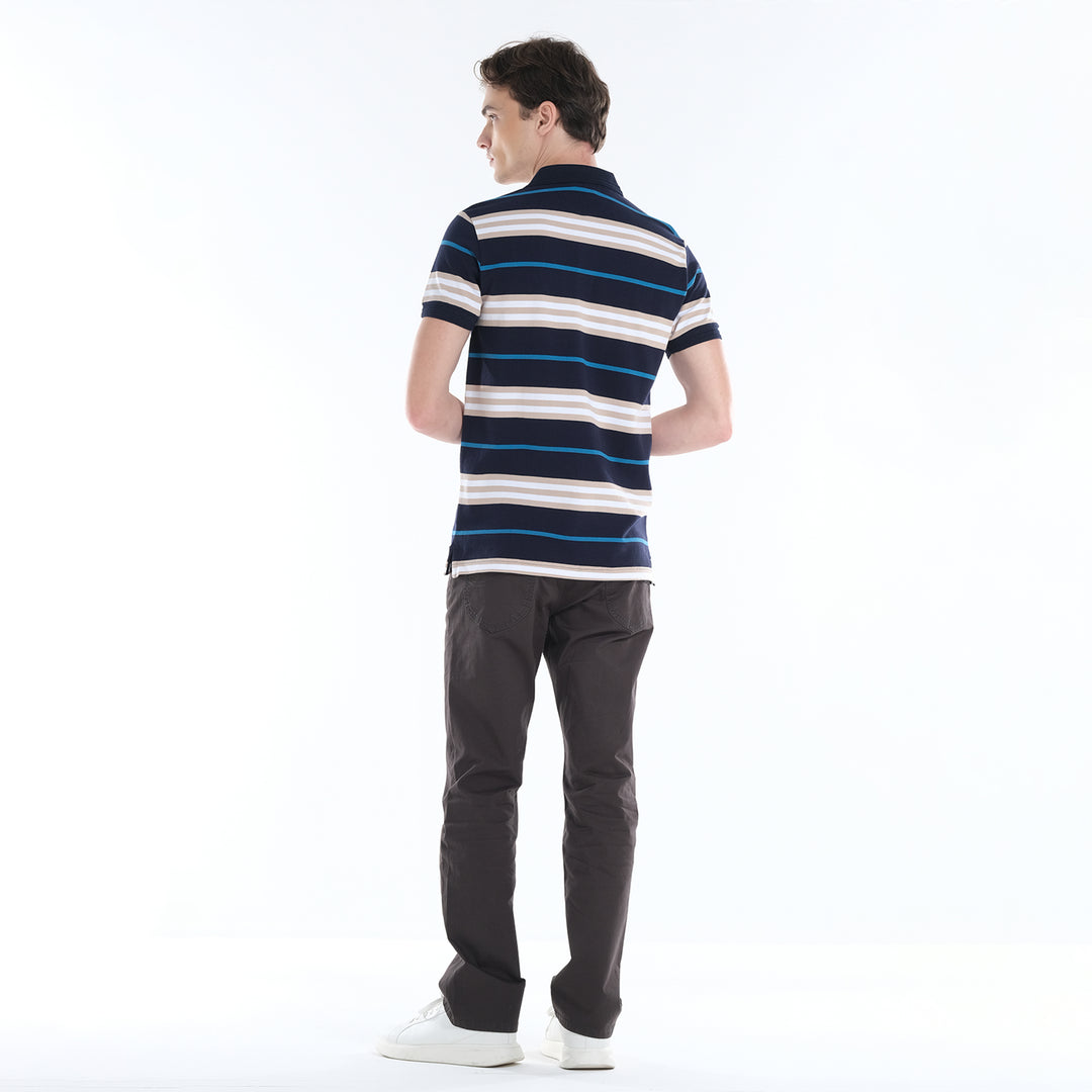 LEE MENS SPORTSHIRTS WITH STRIPE PATTERN AND SMALL LOGO PATCH