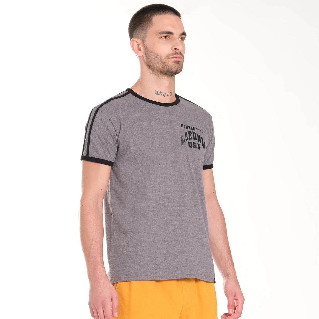 MENS' ROUND NECK RINGER TEE