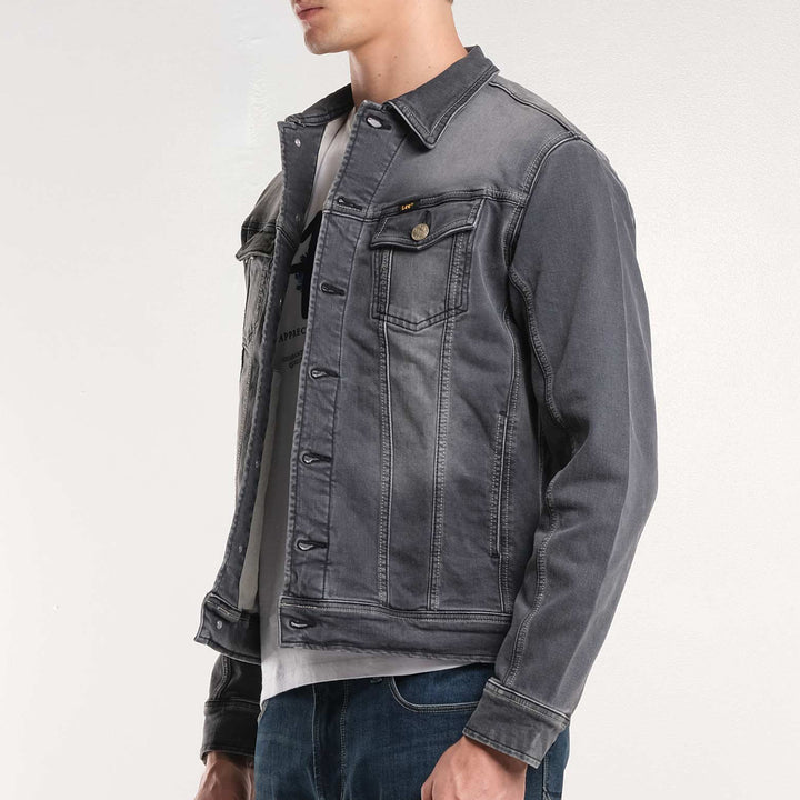 LEE MENS DENIM JACKET IN LT. GRAY