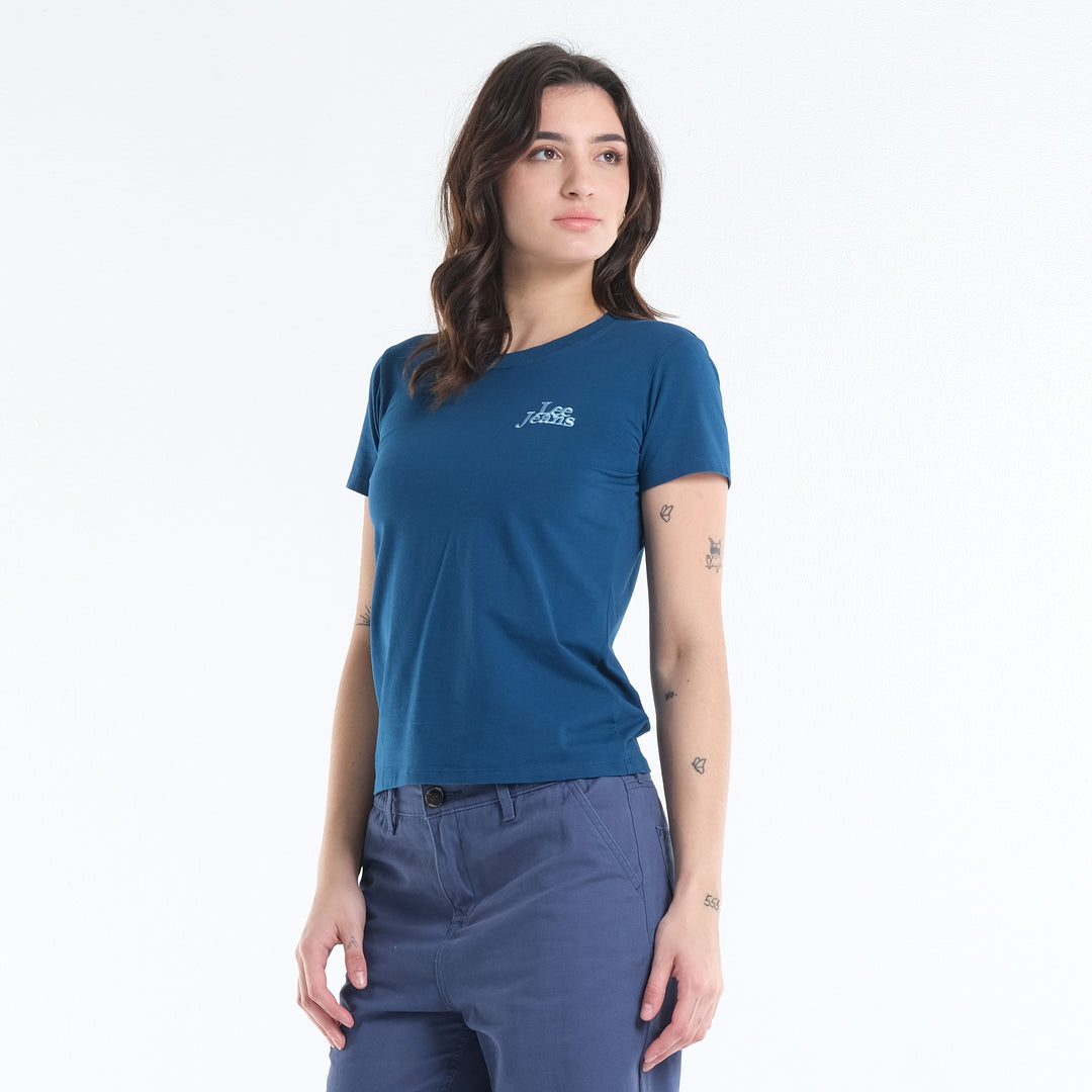 LEE LADIES EMBROIDERED LOGO TEE