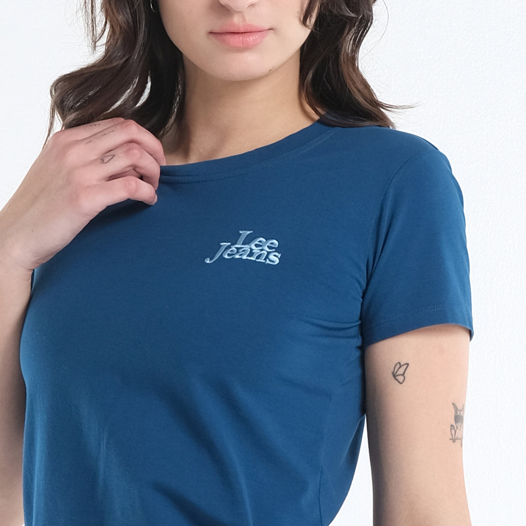 LEE LADIES EMBROIDERED LOGO TEE